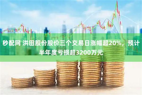 秒配网 洪田股份股价三个交易日涨幅超20%，预计半年度亏损超3200万元